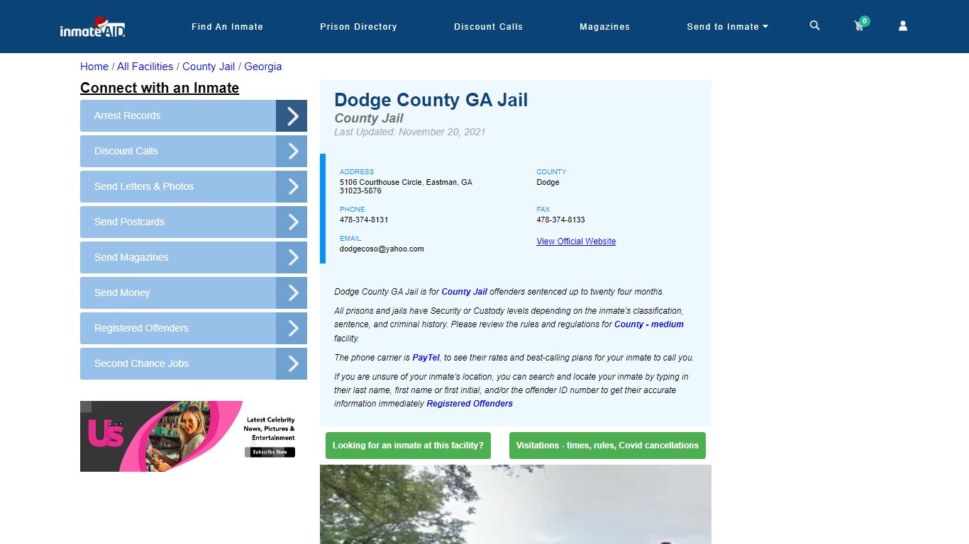 Dodge County GA Jail - Inmate Locator - Eastman, GA