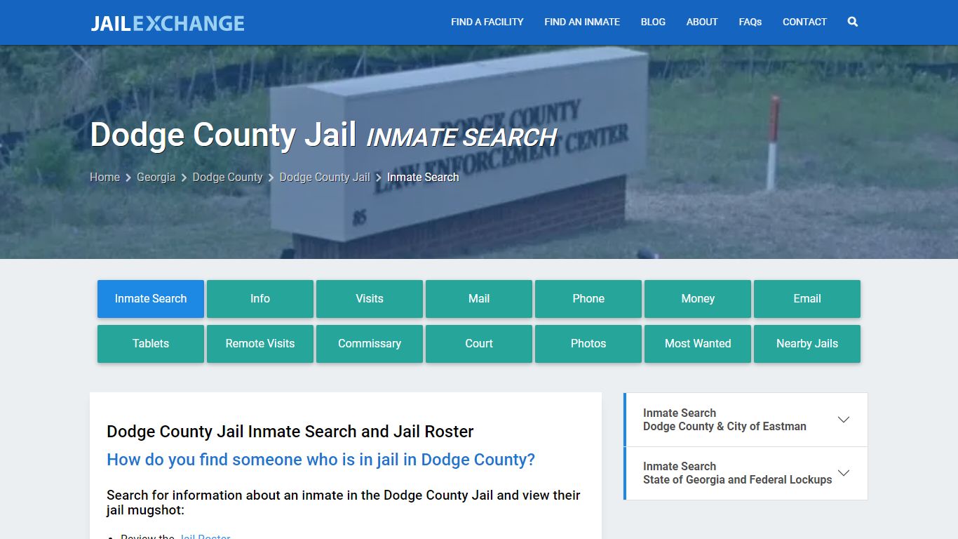 Inmate Search: Roster & Mugshots - Dodge County Jail, GA